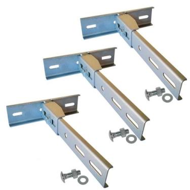 Imagem de Kit 3 Peças Suporte Fixação Com Regulagem Para Motor Portão Basculante