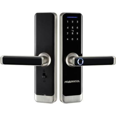 Imagem de Fechadura Inteligente Digital Biométrica Wifi App Senha tag - NOVADIGI