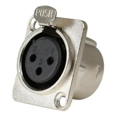 Imagem de Conector Xlr Canon Femea Para Painel 3 Pinos Sa2X