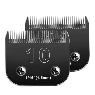 Imagem de 2 peças, 10 lâminas para tosar cães compatíveis com lâminas de tosquiadeira para cães Andis, lâminas de tosquiadeira para cães compatíveis com Oster A5, Wahl km10, lâmina afiada de aço inoxidável