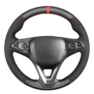 Imagem de MEWANT Capa de volante costurada para Opel Astra (K) 2015-2020/Corsa (E) 2014-2019/Crossland X 2017-2020/Grandland X 2017-2020/Insignia (CT) B 2017-2020 / Karl 2015-2020 / Zafira (C) 2 016-2019