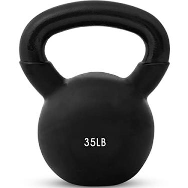 Imagem de JFIT Kettlebell Weights Ferro revestido com vinil, 15,8 kg