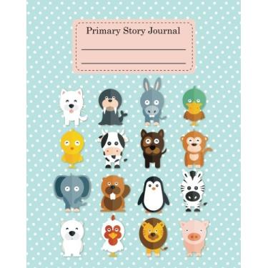 Imagem de Primary Story Journal: Cute Funny Animals Airplane Kids Creative Writing Composition Book Inches Education Art Teacher Size 8x10: Volume 5 (Education Notebook Primary Story Composition Book)