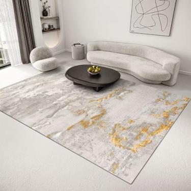 Imagem de Decoração para casa Tapete abstrato cinza Sala de estar Tapetes Sofá Cadeira Área Tapete Decoração de quarto Tapete de cabeceira, flanela 10,140X200cm 55X78.7in