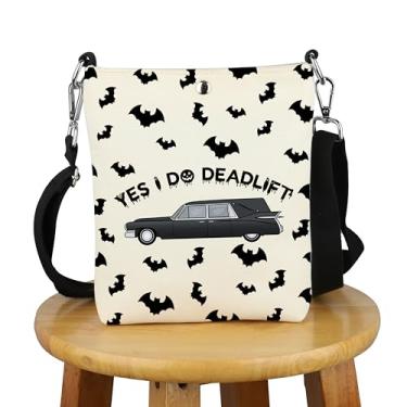 Imagem de G2TUP Mortician Gift Yes I Do Deadlift Bolsa transversal para diretor funerário Bolsa de viagem para casa funerária presente de última resposta, Yes I Do Deadlift X