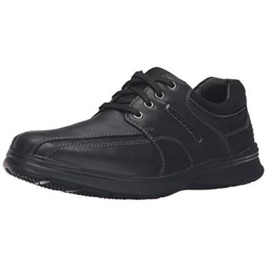 Imagem de Clarks Cotrell Walk Oxford masculino, Couro oleoso preto, 8 Wide