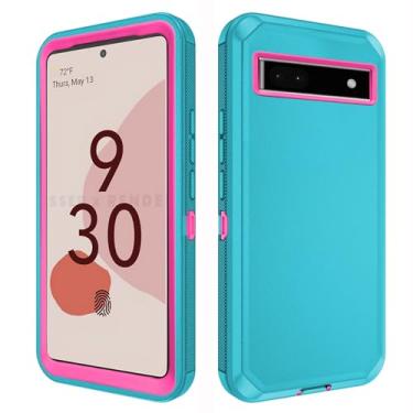 Imagem de Asuwish Capa de celular para Google Pixel 6A 5G 2022 capa de celular híbrida robusta à prova de choque rígida protetora à prova de quedas corpo inteiro acessórios móveis resistentes Pixel6A A6