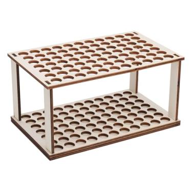 Imagem de Organizador de Marcador de Vários Furos para Mesa, Porta-canetas de Madeira, Organizador de Pincel de Maquiagem para Acessórios de Mesa de Escritório, Rack de Armazenamento para