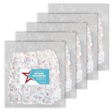 Imagem de PackFreshUSA: Pacote com 1000 – Pacotes absorventes de oxigênio de 50 cc – Grau alimentício – Não tóxico – Preservação de Alimentos – Guia de Armazenamento de Alimentos de Longo Prazo incluído