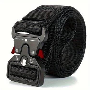 Imagem de Cinto tático para homens, estilo esportivo, fivela de liberação rápida