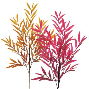 Imagem de 02 Hastes Folhas Outono Decorativas 90cm