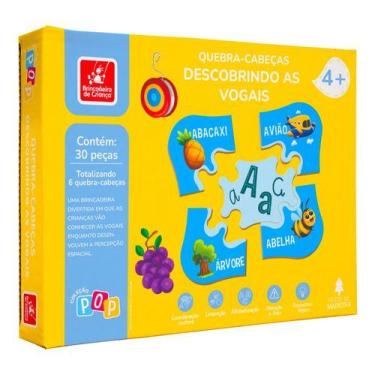 Imagem de Descobrindo as Vogais Quebra Cabeça Educativo Pedagógico - Brincadeira