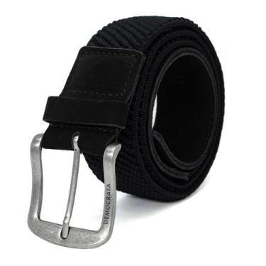 Imagem de Cinto Masculino Democrata Elástico Couro Confortável Casual Metal Resi