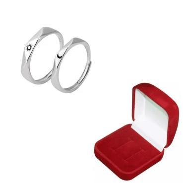 Imagem de Anel Para Namoro Amizade Casal Namorados Par + Caixinha