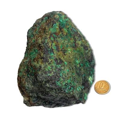 Imagem de 01 Malaquita Pedra Bruto Natural 0,8 a 1,1Kg 12 a 16cm TipoB - Cristai