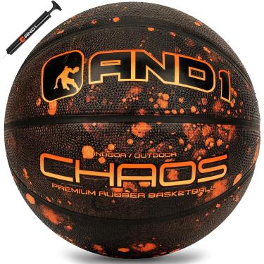 Imagem de AND1 Chaos Basketball: Regulamento Oficial Tamanho 7 (75 cm) Borracha - Construção de Canal Profundo Streetball, Feito para Jogos de Basquete Interior e Exterior