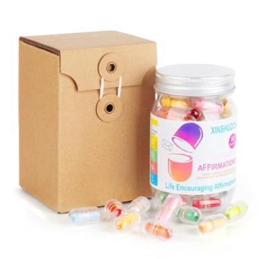 Imagem de Pote de afirmação engraçado, 60 mensagens positivas em uma garrafa, afirmações diárias para mulheres, kit de autocuidado, mediação para esposa presente de alívio de estresse, lembretes inspiradores