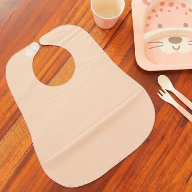 Imagem de  Babador Para Bebê e Infantil Impermeável com Regulagem e Bolso Porta 