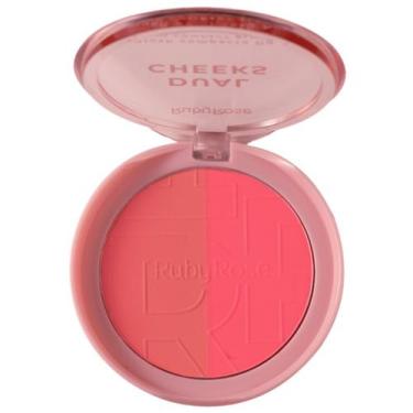 Imagem de Blush Compacto Duo Dual Cheeks Ruby Rose HBM03, Nectar Scarlet