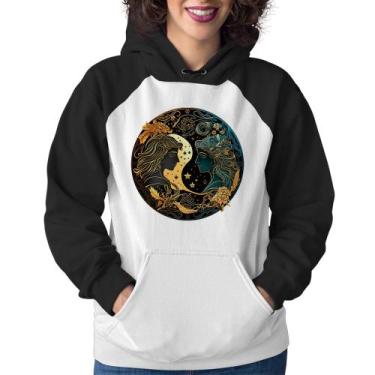 Imagem de Moletom Feminino Gêmeos Sígno - Foca na Moda, Branco, Preto, GG