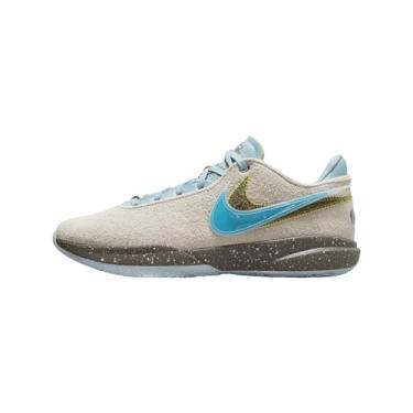 Imagem de Tênis de basquete Lebron XX Four Horsemen (DV9090-801, Goiaba Ice/Emerald Rise/Medium Olive/Blue Lightning) tamanho 41