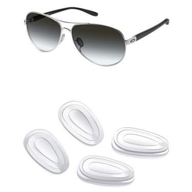 Imagem de Mryok 2 pares de protetores de nariz de substituição para óculos de sol Oakley Blender - Cinza claro e transparente