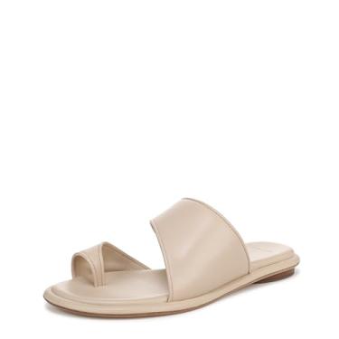 Imagem de Vince Sandália feminina Lukas Slide, Couro bege e areia bétula, 34
