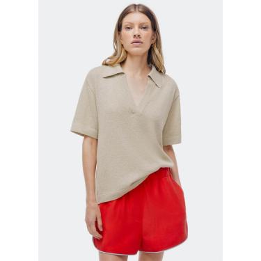 Imagem de Blusa Hering Polo Decote V Em Tricô Feminina-Feminino