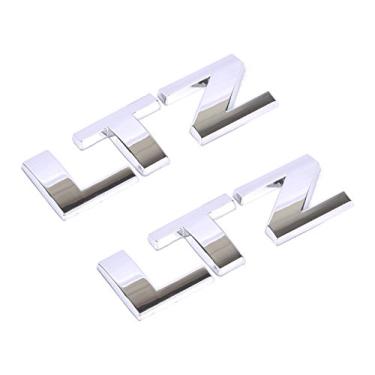 Imagem de Emblema Aimoll LTZ com placa de identificação com letra, emblema 2008-2015 Chevrolet Cruze Silverado Yukon Sierra (2 peças cromadas)