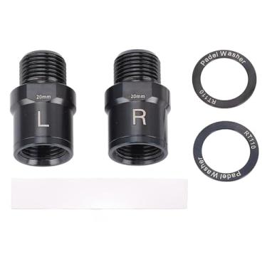 Imagem de 2pcs Extensor de Pedal de Bicicleta Com Arruelas, Liga de Ciclismo 20mm 0,79in Eixo de Alongamento Espaçador de Pedal Estendido para Bicicleta de Estrada de Montanha
