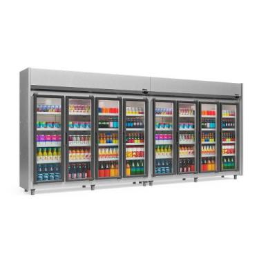 Imagem de Refrigerador Expositor Vertical 3160 Litros Inox 220V Gelopar GEAS-8P,