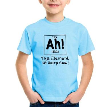 Imagem de Camiseta Infantil AH The element of surprise - Foca na Moda, Azul bebê