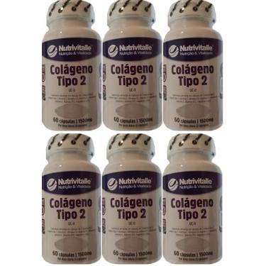 Imagem de Colágeno Tipo 2 Nutrivitalle 60 Cápsulas Kit 6 Unidades