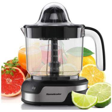 Imagem de Espremedor Elétrico 1.2L para e Limão em Aço Inoxidável, 40W, 110v, HOMELEADER K37 014, Preto