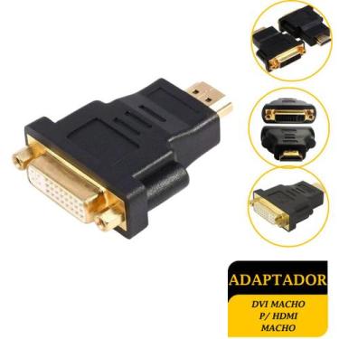 Imagem de Adaptador DVI Macho Para HDMI Macho Com 19 Pinos - Inova