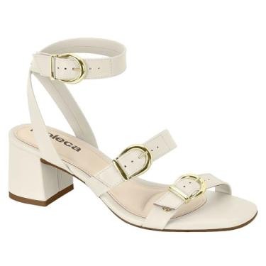 Imagem de Sandália Moleca Salto Grosso Fivelas Feminina