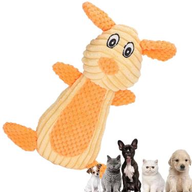 Imagem de Mordedor Pelucia Apito Cachorro Gato Caes Pet Brinquedo Dentiçao Interativo Animais Estimaçao