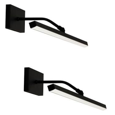 Imagem de Kit 2 Luminárias Arandela Quadro LED 3000K Preto 220V