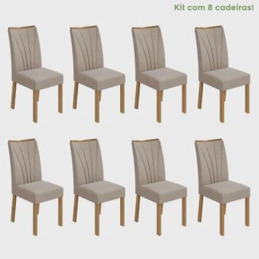 Imagem de Conjunto com 8 Cadeiras para Sala de Jantar Apogeu
