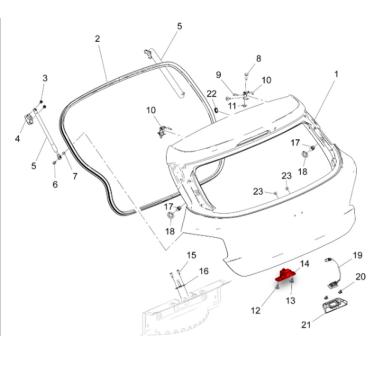 Imagem de Fechadura Do Porta-malas Pecas Genuinas Gm Onix 2020 Em Diante