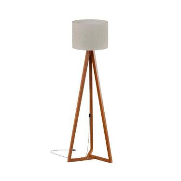 Imagem de Abajur de Chão Tripé com Cúpula Nero Off White Nature - CasaH