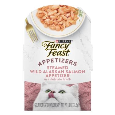 Imagem de Cat Food Topper Fancy Feast, aperitivos de salmão, 30 ml x 10
