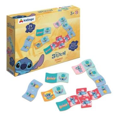 Imagem de Jogo Infantil Dominó Stitch 28 Peças Xalingo - 12232