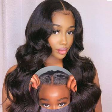 Imagem de Perucas Ahaisy Glueless Body Wave Lace Front Humano Cabelo Humano 50cm