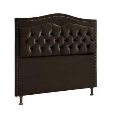 Imagem de Cabeceira Para Cama Casal 140cm Holanda Veludo Chocolate - Star Confor