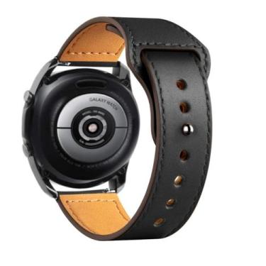 Imagem de Pulseira 20mm Couro Natural para Relógio Smartwatch c/ Pinos - Poolsy,