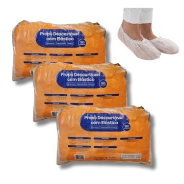 Imagem de Kit 300un Sapatilha Descartável TNT Propé com Duplo Elastano – Proteção Higiênica e Confiável