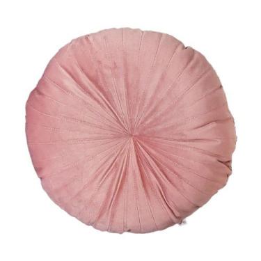 Imagem de Almofada Redonda Rendy em Veludo Várias Cores - Sem Marca, Rose