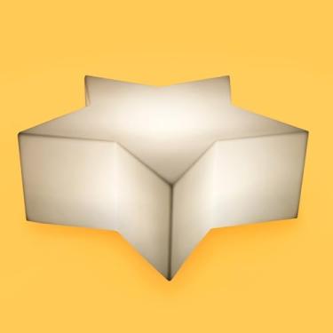 Imagem de Puff Star de LED Luminoso Estrela LED Embutido Móvel Decorativo para Sala e Jardim