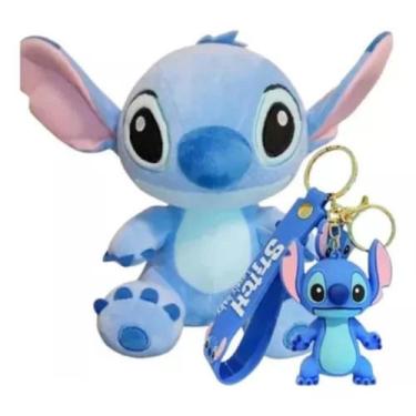 Imagem de Boneco Pelúcia Lilo Stitch Ou Angel Disney  Chaveiro 3d Envio Imediato